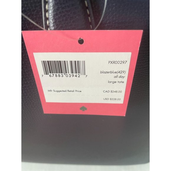 SOLD KATE SPADE ALL DAY LARGE TOTE, Blazer Blue - Picture 6 of 13
